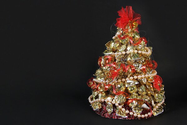 Elegante árbol de Navidad de dulces para Navidad