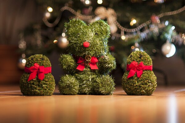 Juguetes piso árbol de Navidad