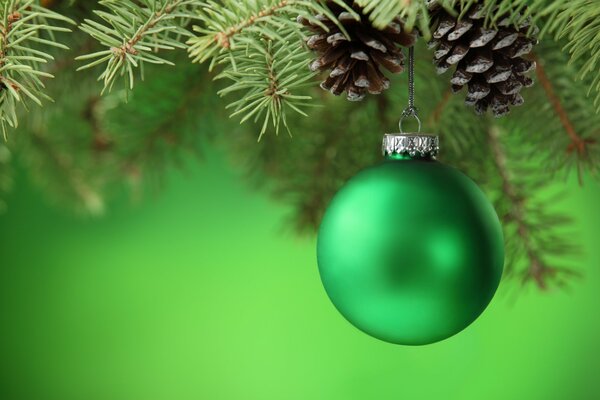 Bola de juguete de árbol de Navidad verde