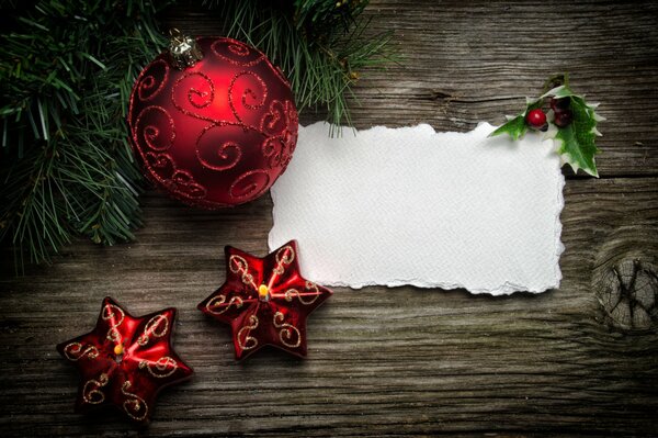 Christmas decorations on the table