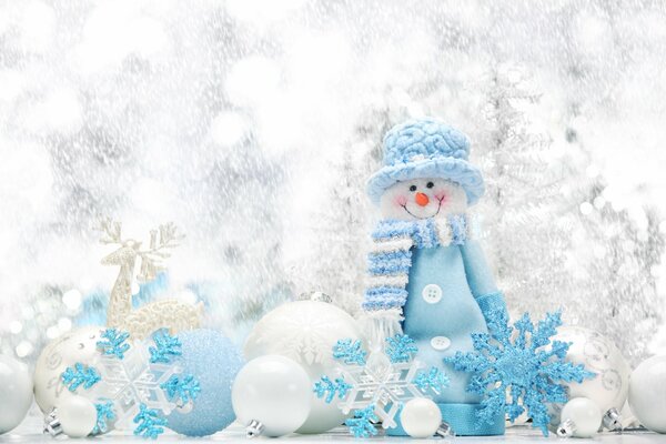 Décoration pour le nouvel an joyeux bonhomme de neige