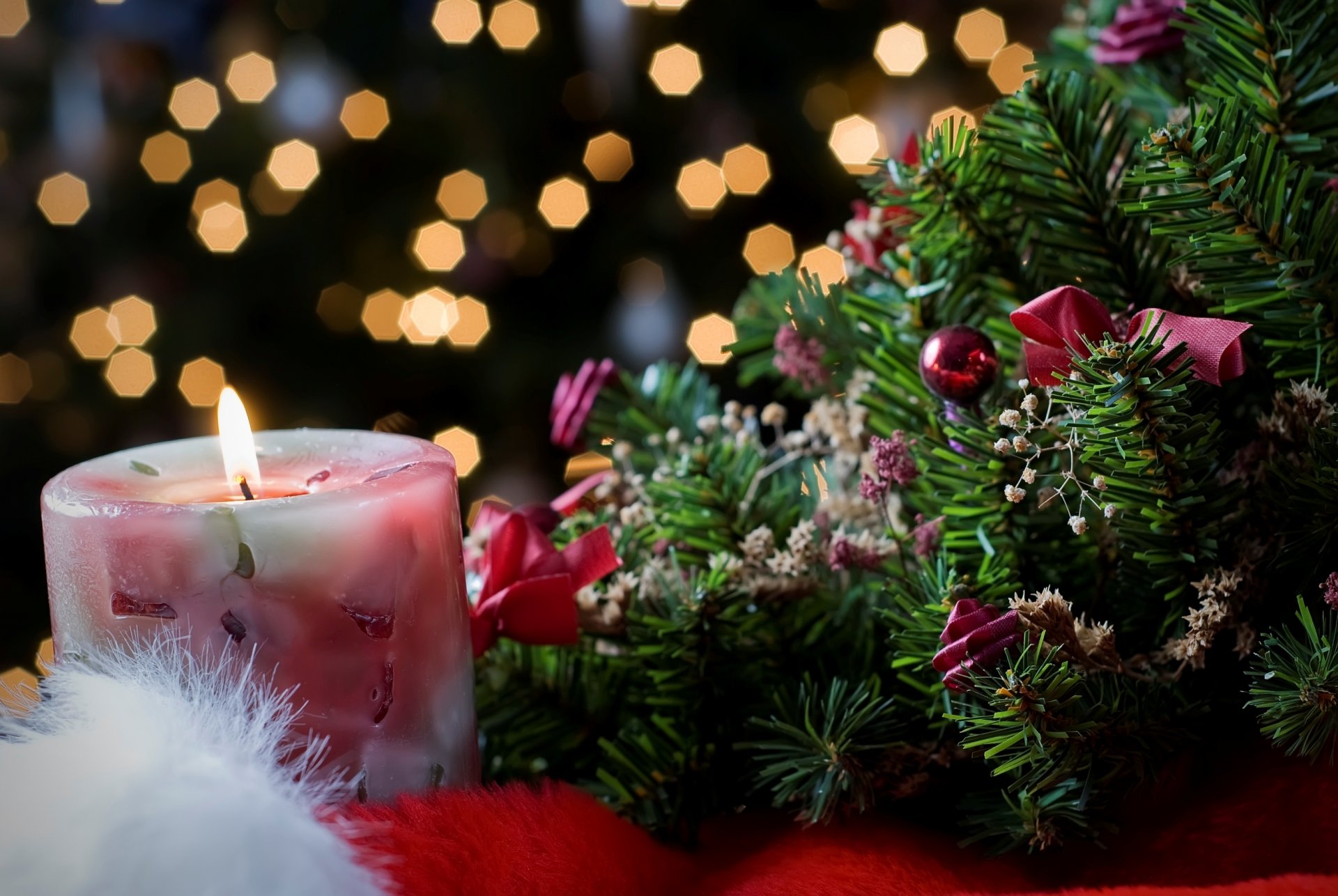 año nuevo estado de ánimo vacaciones árbol de navidad juguetes guirnalda luces vela