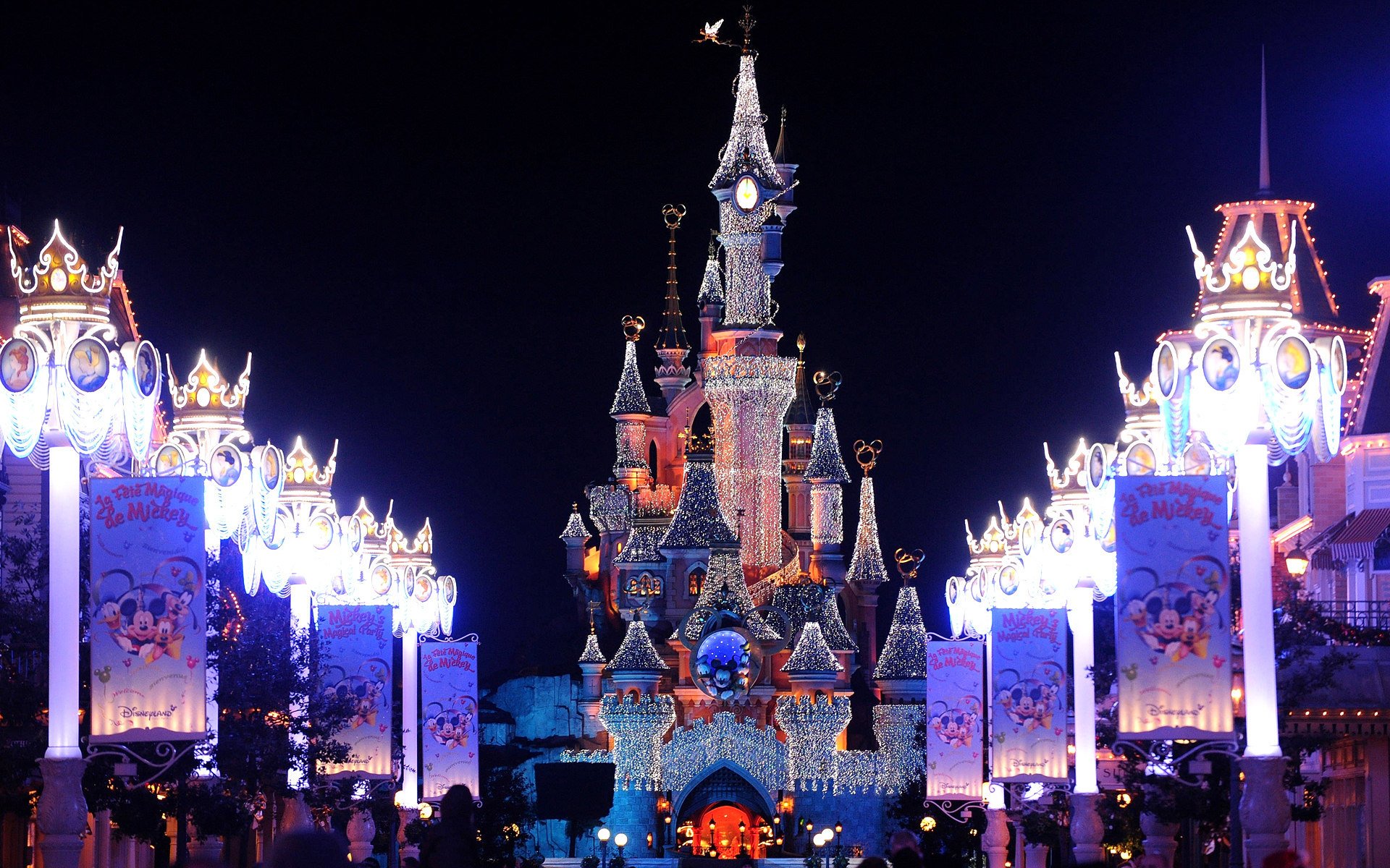 natale castello francia parigi disneyland luci di natale luci decorazioni