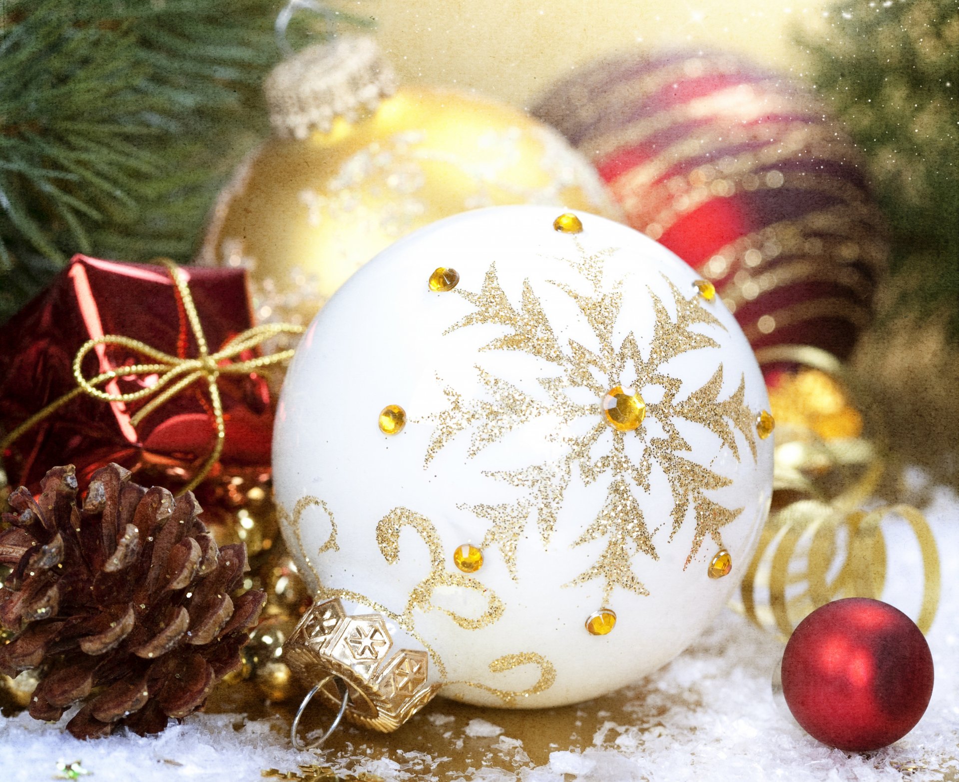 nuovo anno natale vacanza palle decorazioni