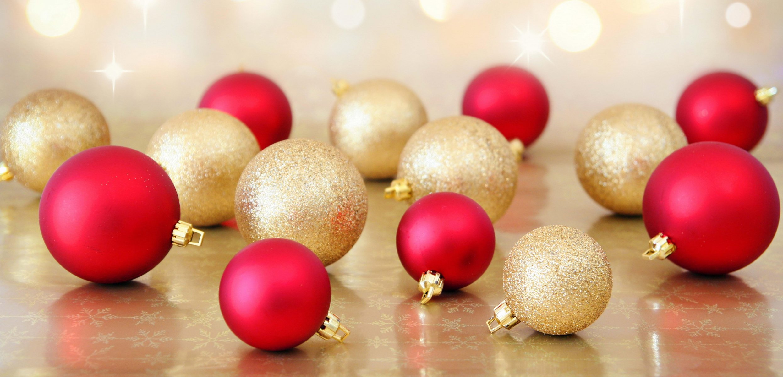 new year christmas holiday balls bulbs many gold red christmas decoration