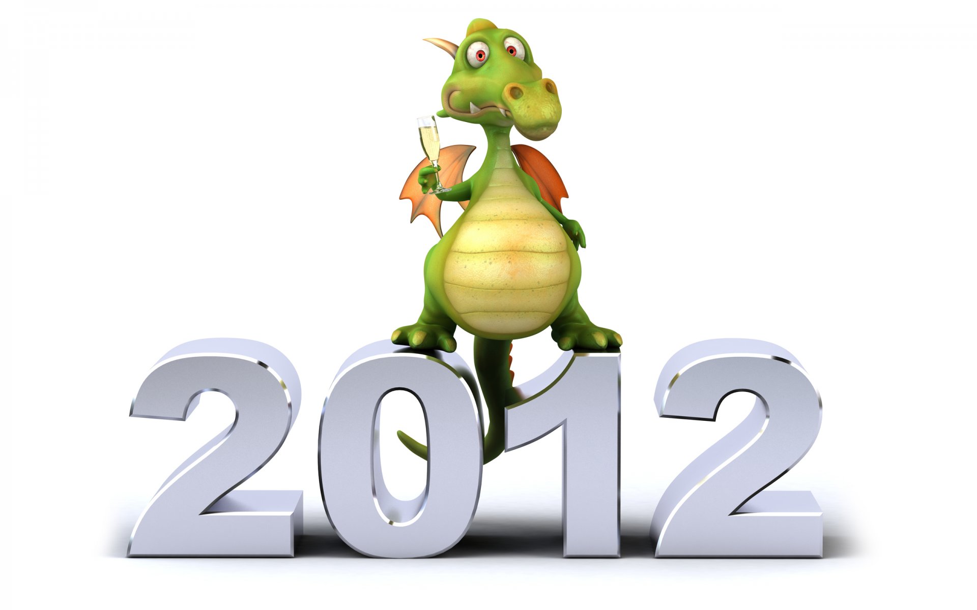 2012 neujahr drache weißer hintergrund