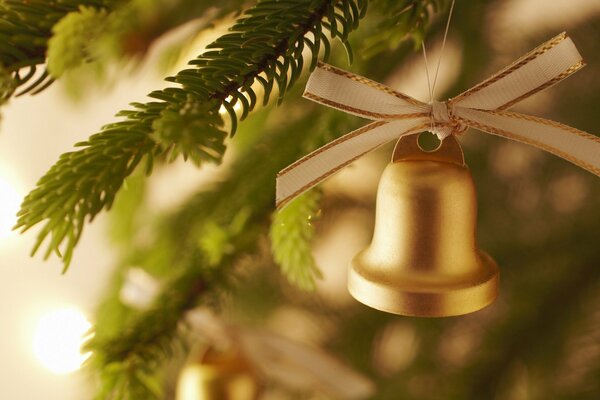 New Year wallpaper. Bell