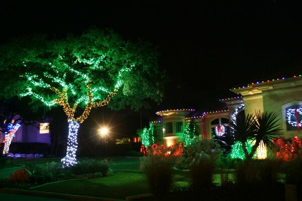 Decoración navideña de cabañas. Esperando la Navidad