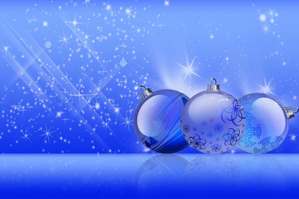 Giocattoli glitter blu di Natale