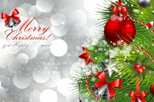 Christmas and New Year greeting card