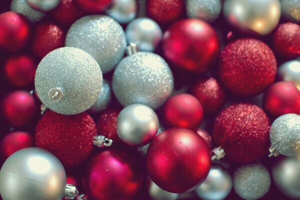 Hermosas bolas de Navidad, decoración del árbol de Navidad