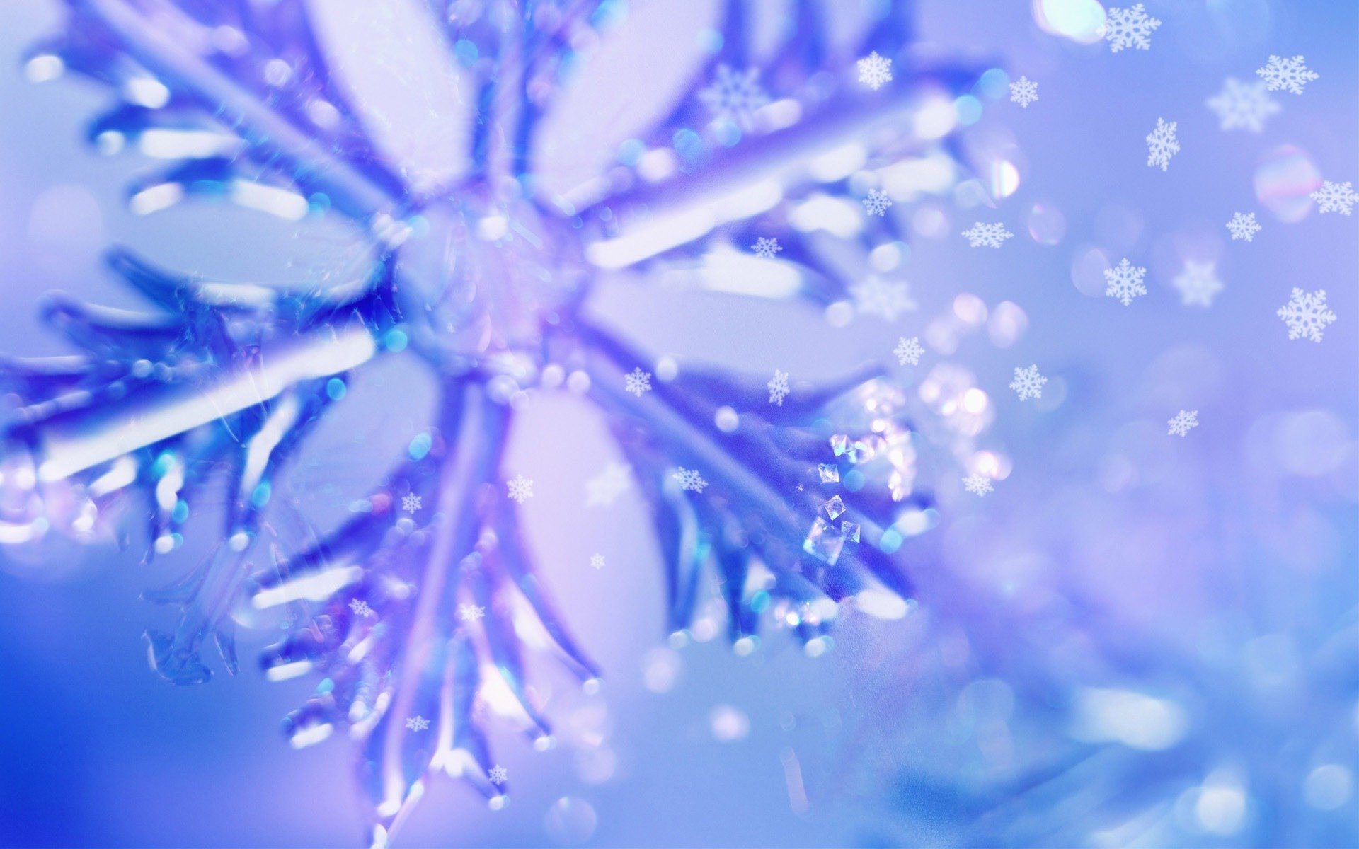 urlaub neujahr blau hintergrund schneeflocken schimmer glanz foto makro hintergrundbilder