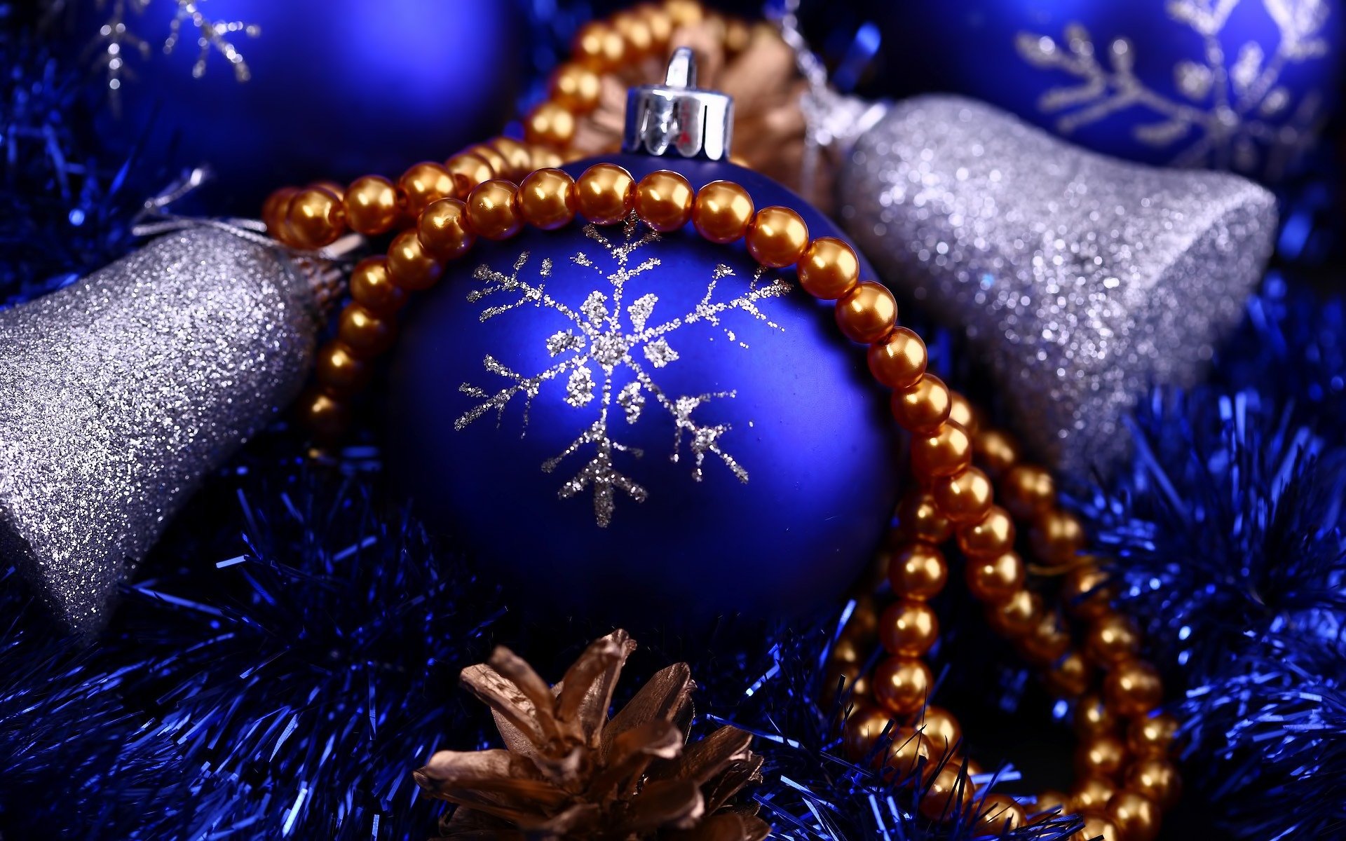 blue ball christmas decorations bells bead