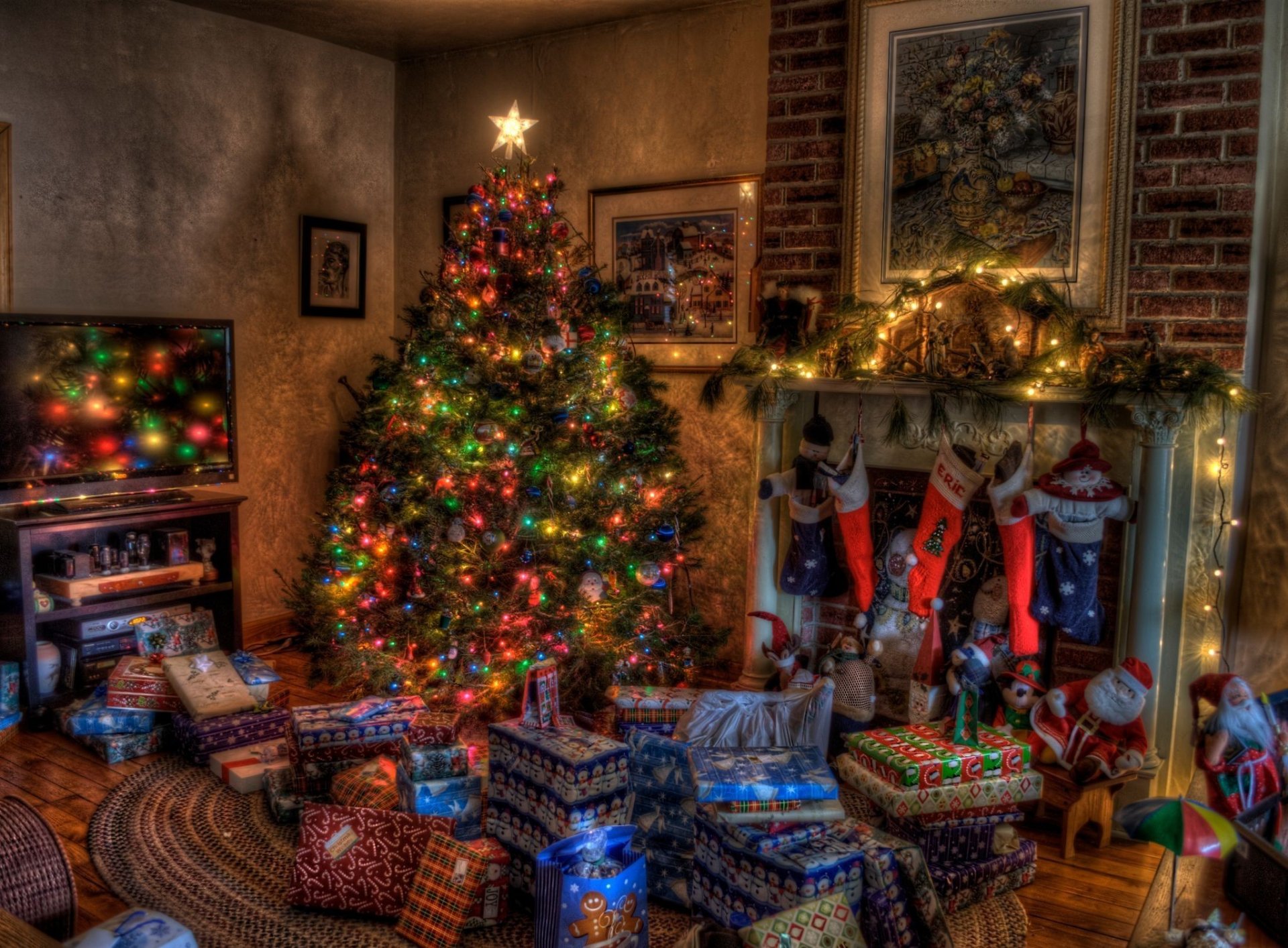 vacaciones año nuevo árbol de navidad regalos