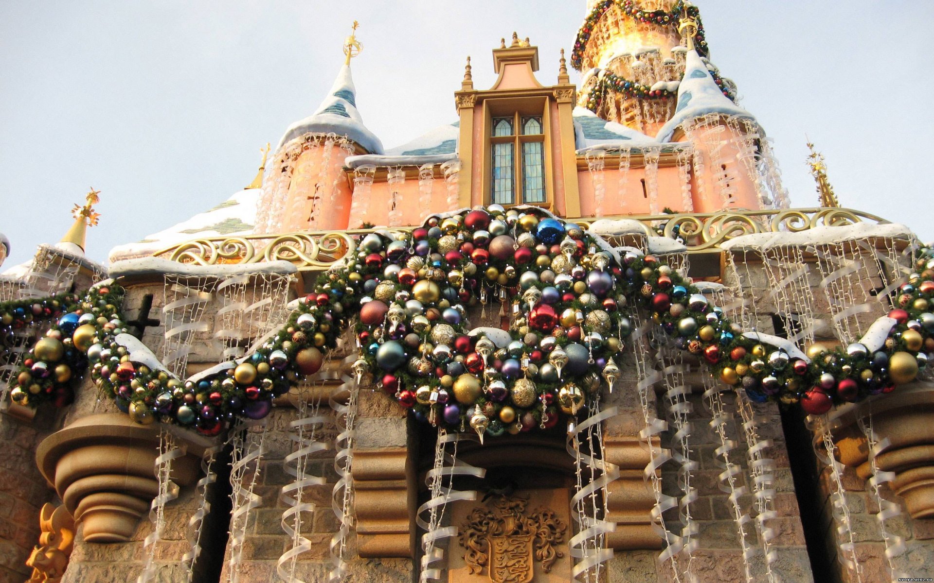 castillo día decoraciones año nuevo