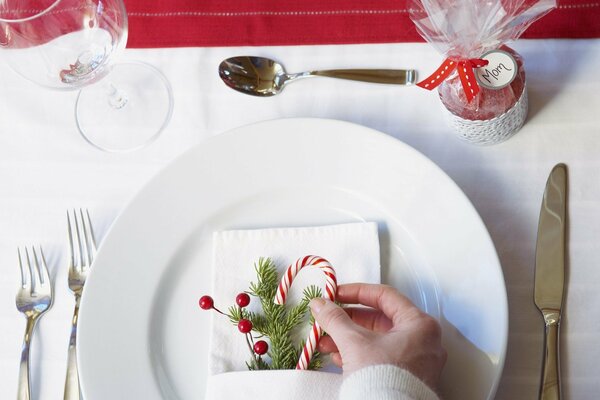 Table de fête du nouvel an