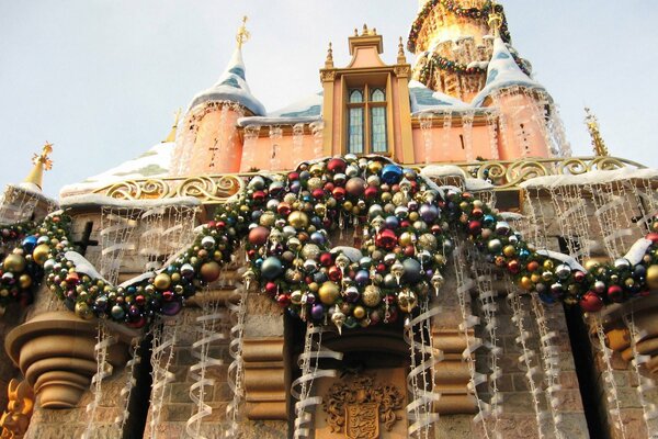 Castle decorated for the new year