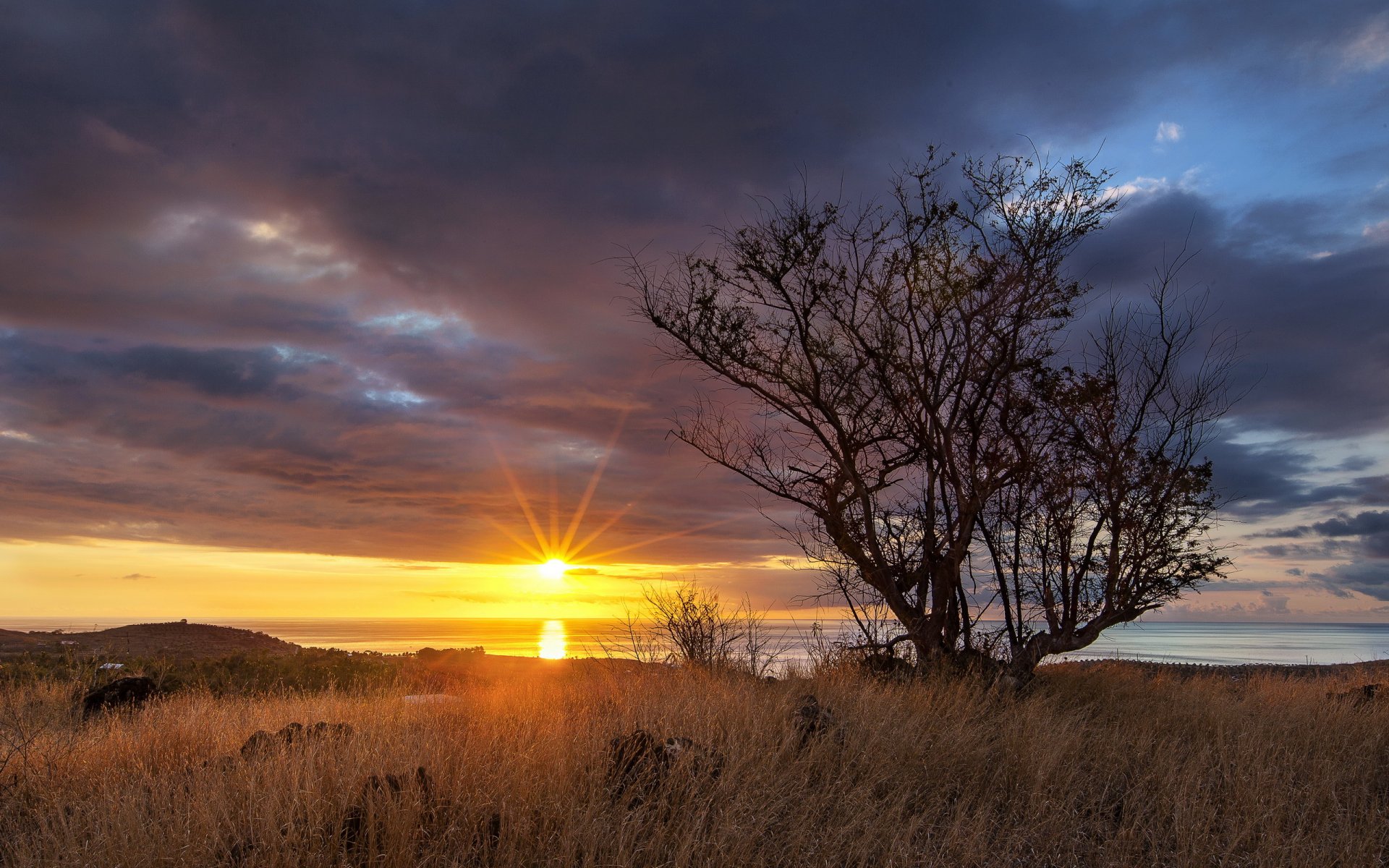 unset sea landscape