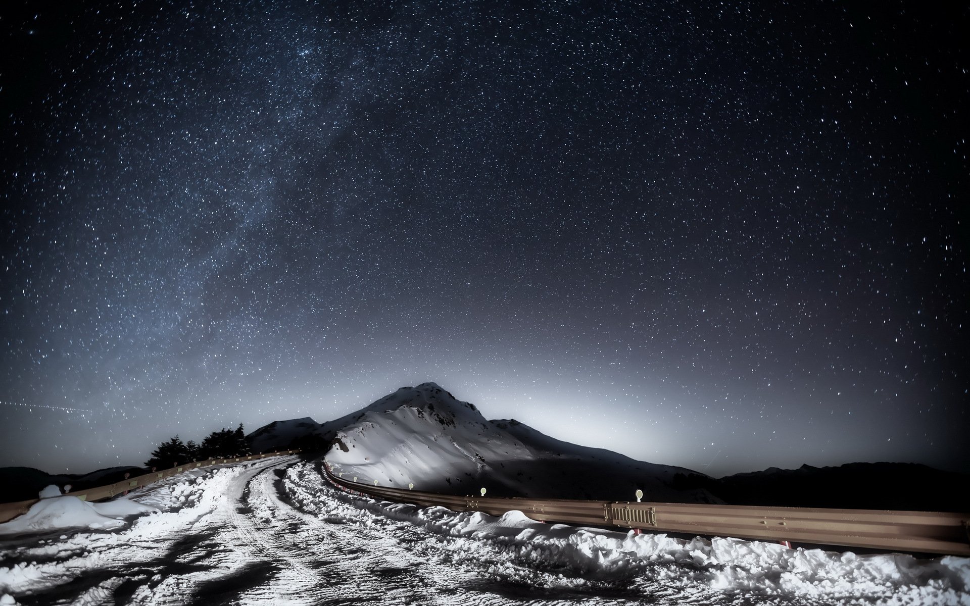 straße nacht landschaft