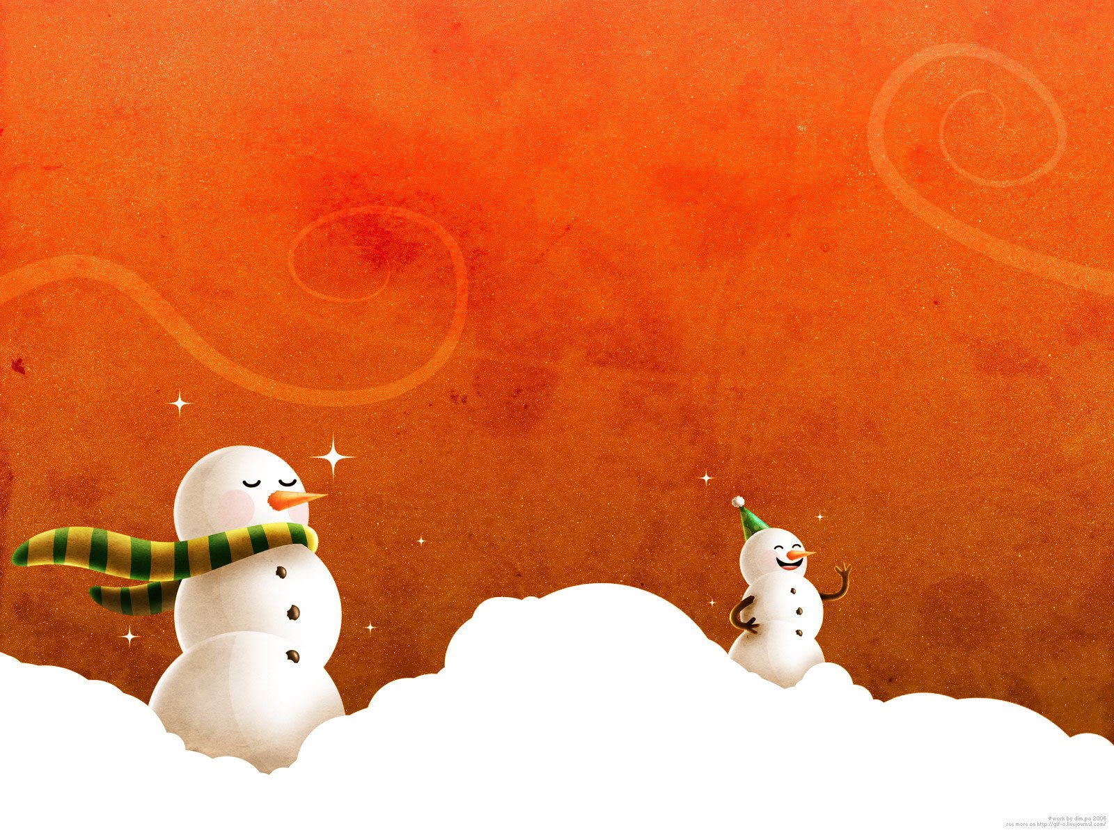 new year snowmen