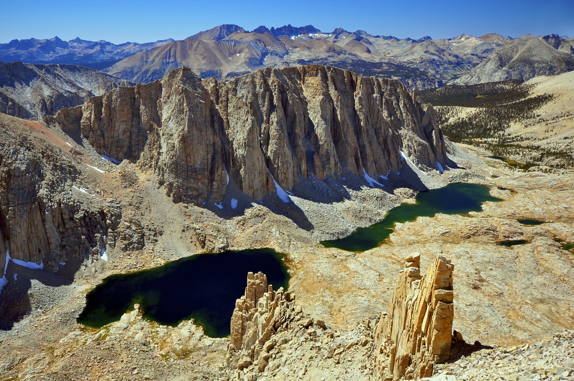 equoia national park united states stones rock mountain sky lake snow