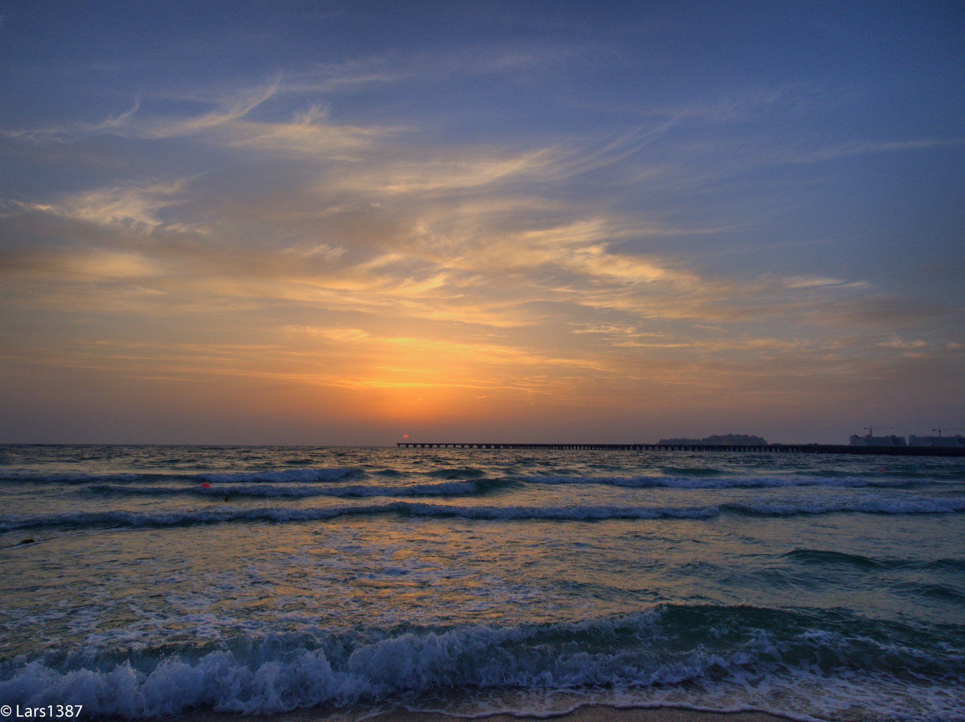 vereinigte arabische emirate dubai strand sonnenuntergang