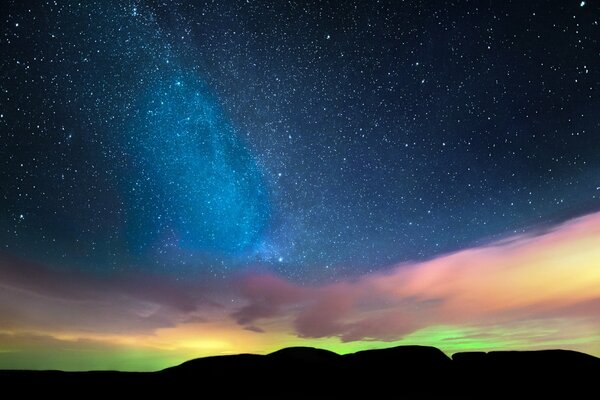 Nordlichter am Sternenhimmel