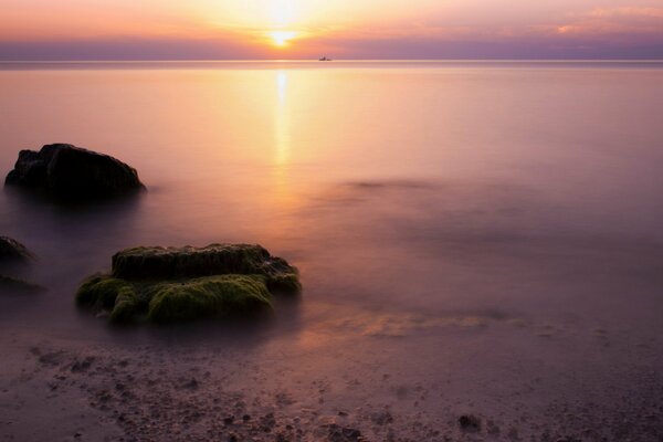 The beautiful landscape of the sea at sunset