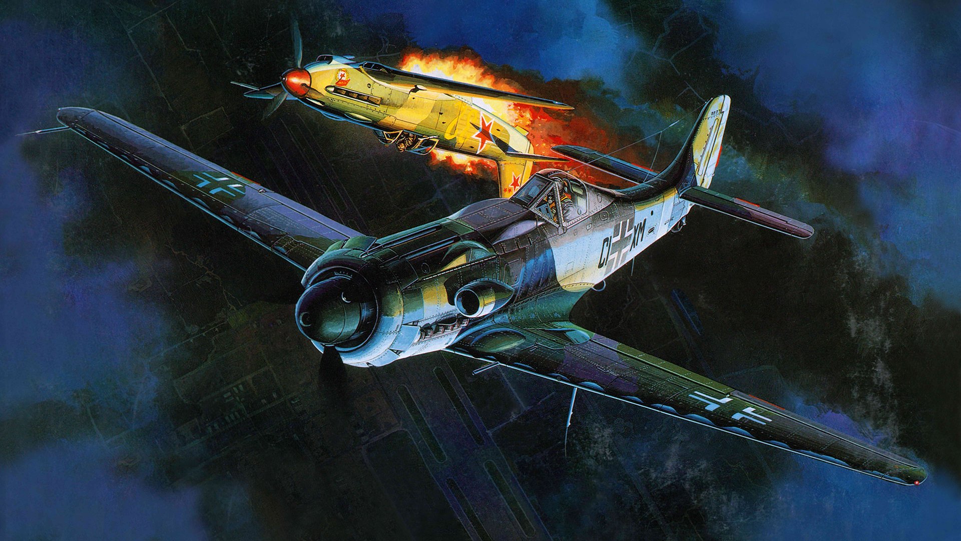 focke-wulf ta 152 focke-wulf combat aérien dessin art