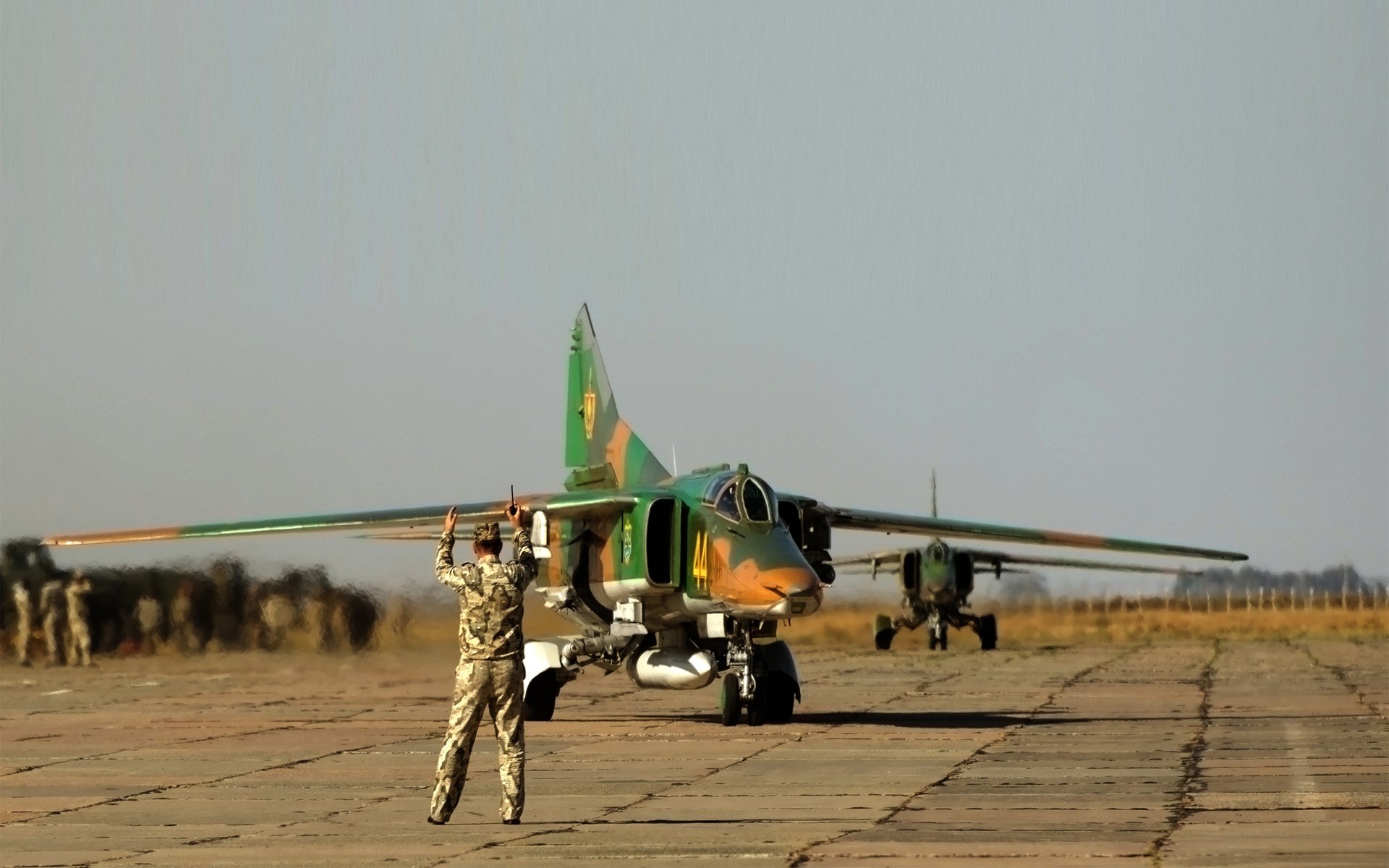 mig-27 fighter-bomber airplane aerodrome countdown