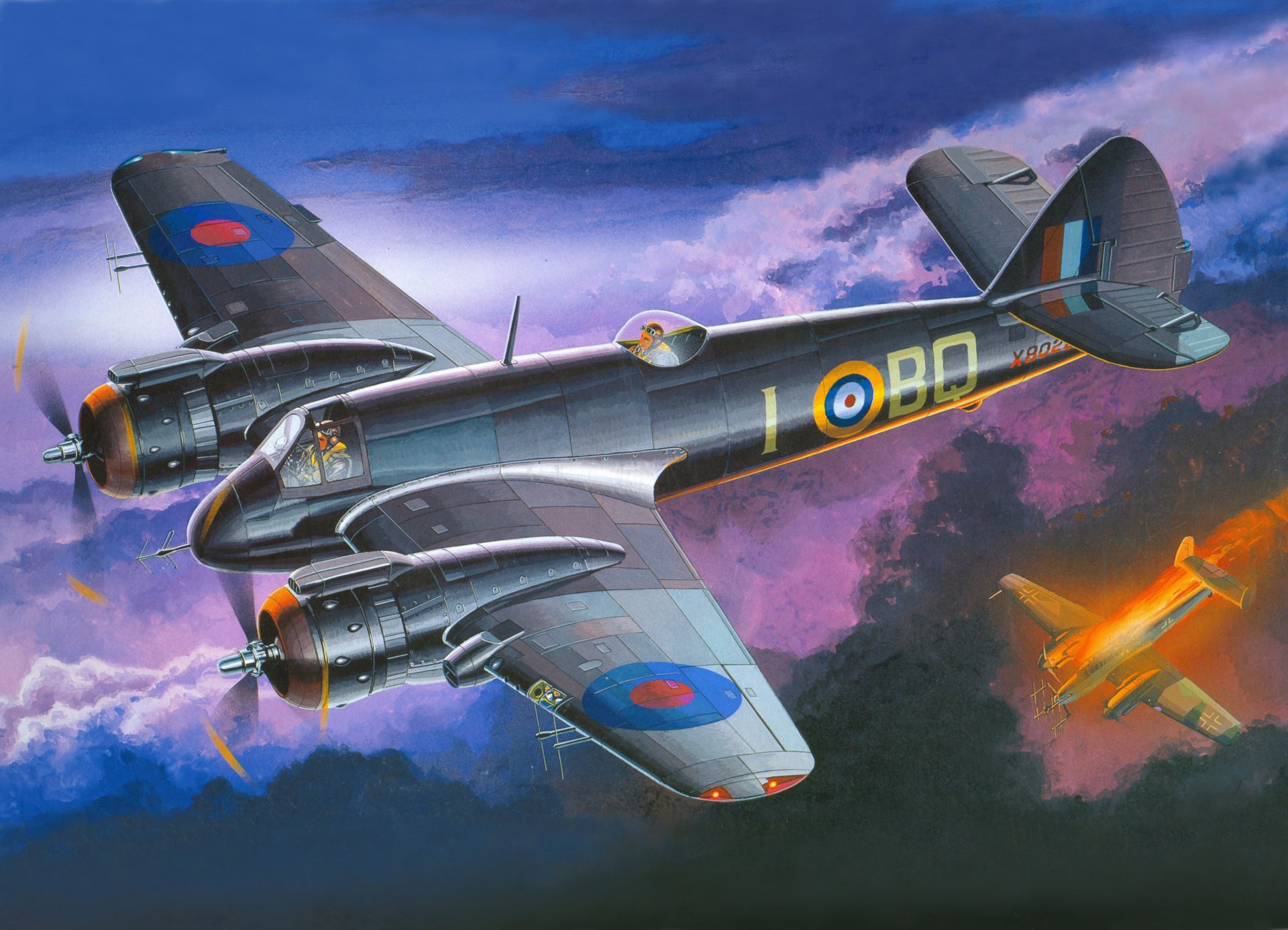 bristol beaufighter bristol bofayter heavy night fighter plane aviation war art