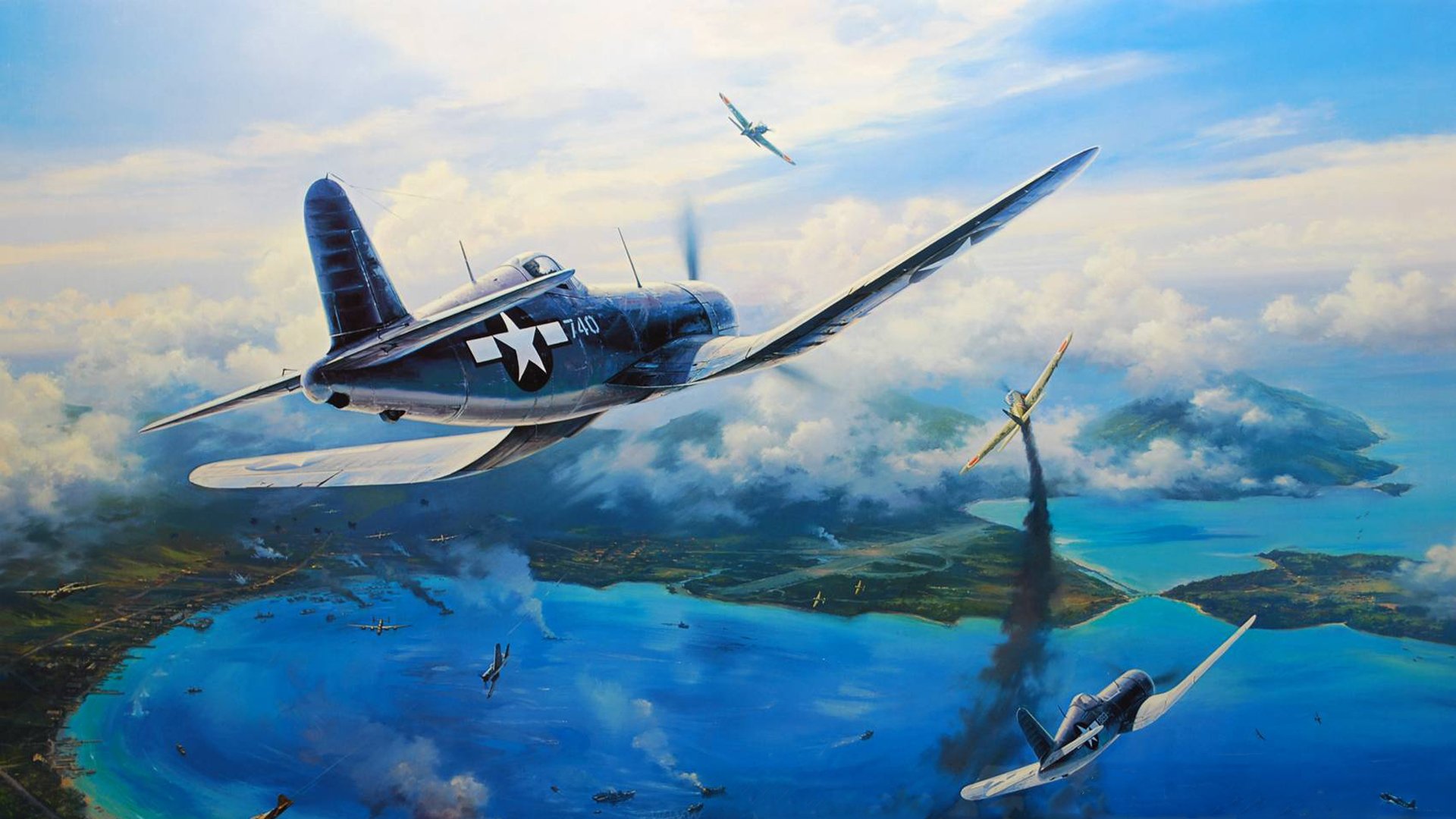 nicolas trudgian vought f4u disegno arte