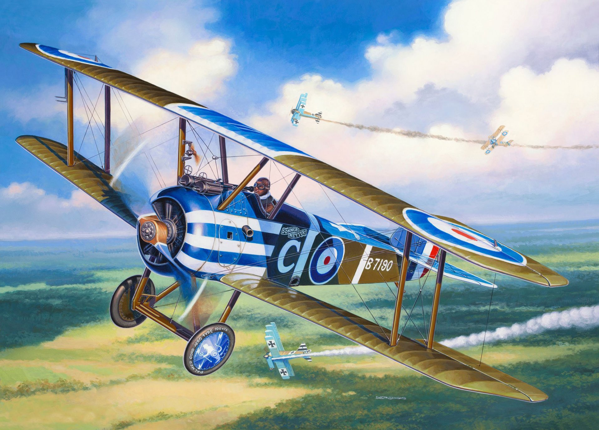 arte avión camello sopwith británico solo luchador famoso excelente maniobrabilidad entre aviones los años primera guerra mundial aéreo combate primera guerra mundial