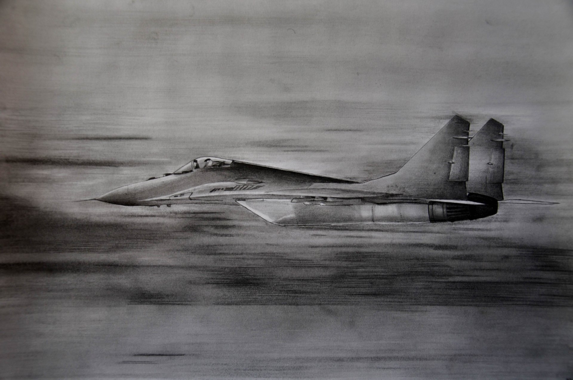 mig-29 mig-29 multi-purpose combattente disegno a matita