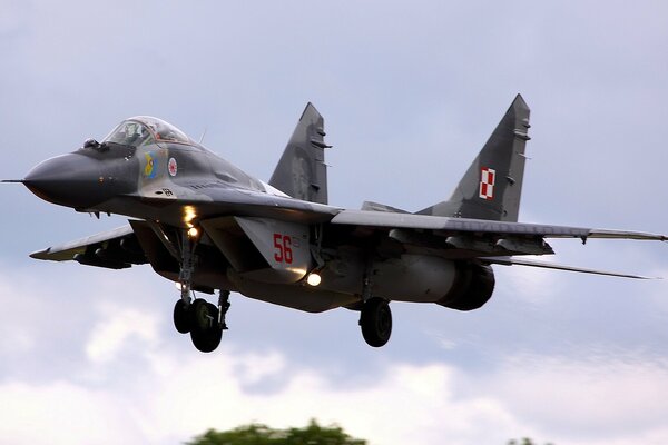 MIG 29 aircraft - image in flight