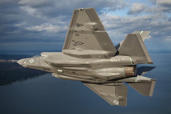 F - 35 fighter - bomber in the sky