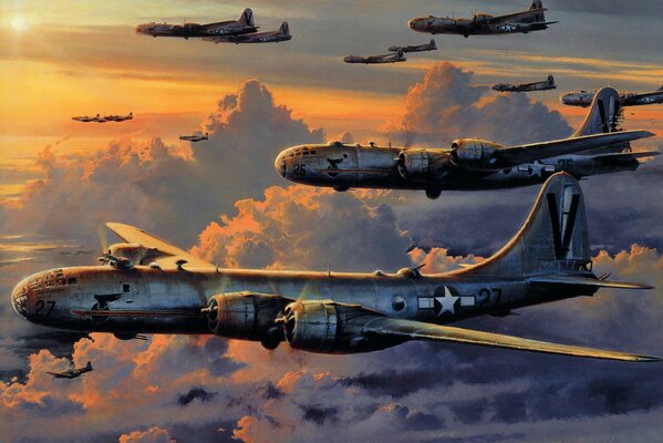 Art of American Boeing bombers