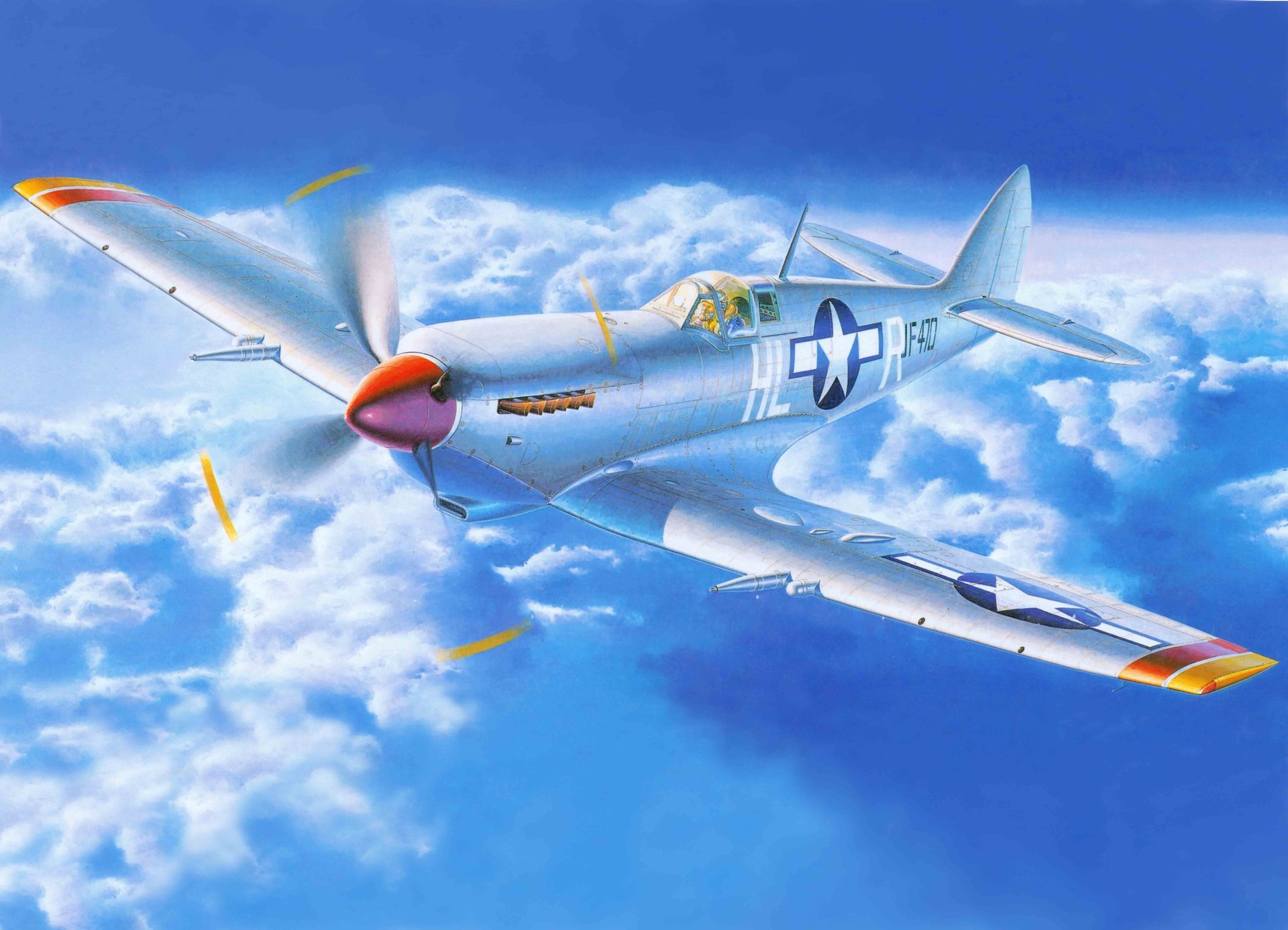 art airplane supermarine spitfire spitfire mk 8 english fighter ww2