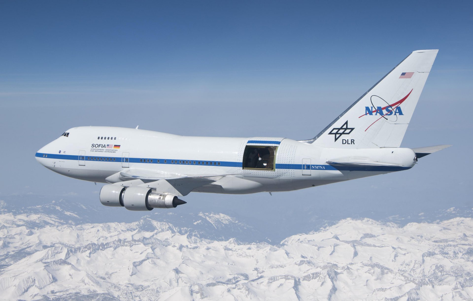 boeing 747sp télescope infrarouge stratosphère sofia nasa dlr