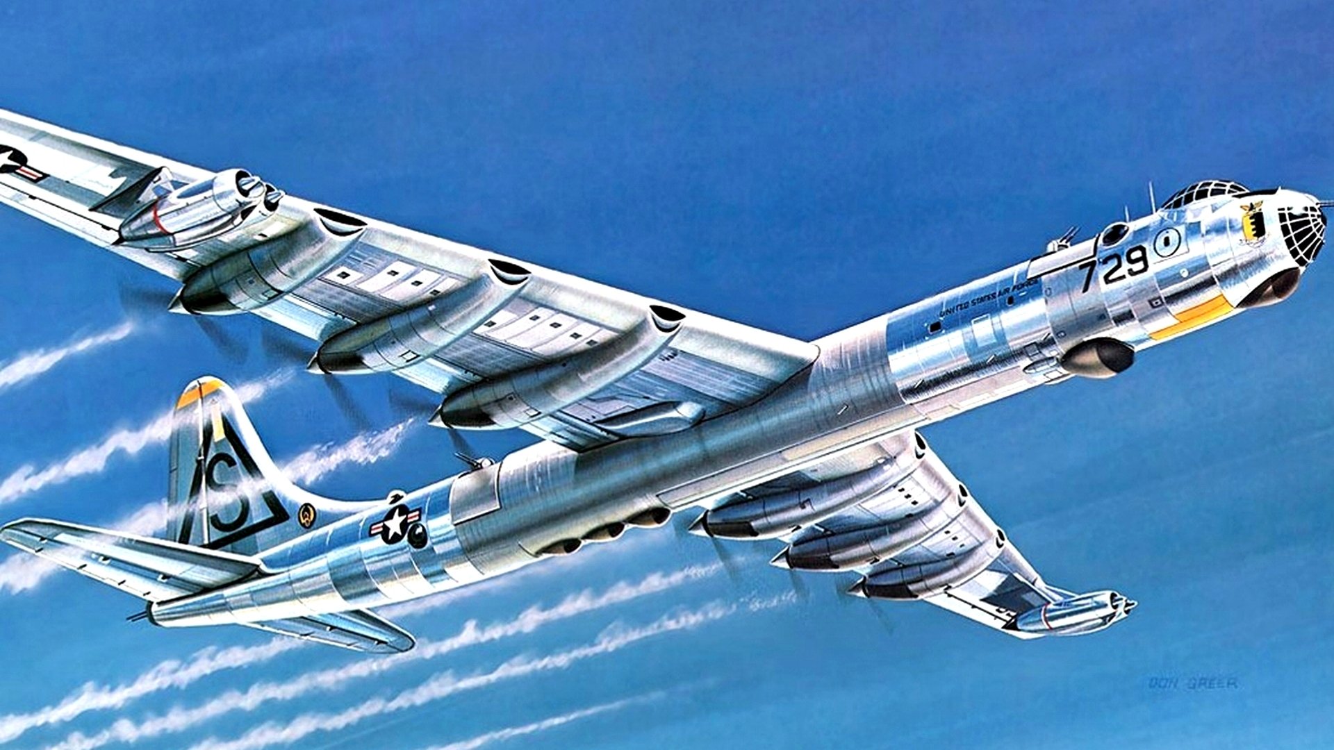 art convair b-36 convair b-36 peacemaker pacificateur américain stratégique intercontinental bombardier dessin