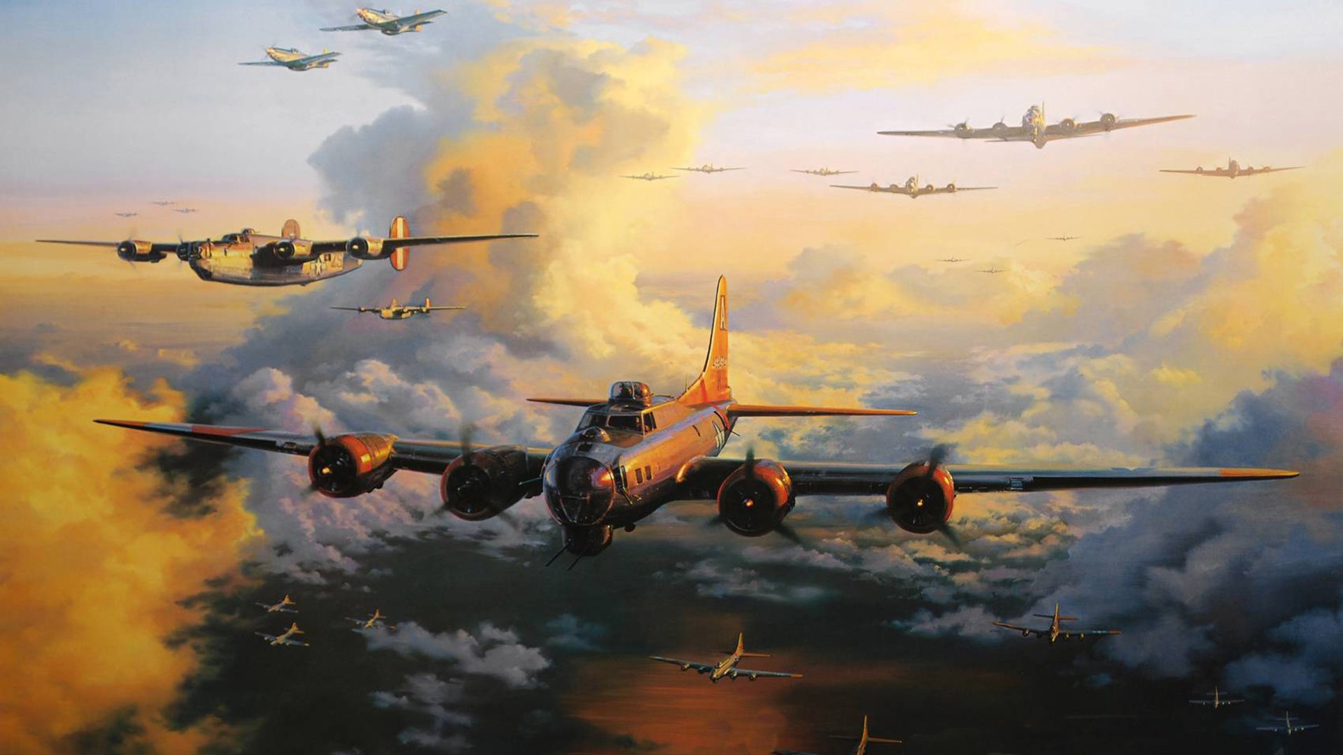 boeing b-17 flying fortress forteresse volante bombardiers avions de chasse dessin nichilas trudgian