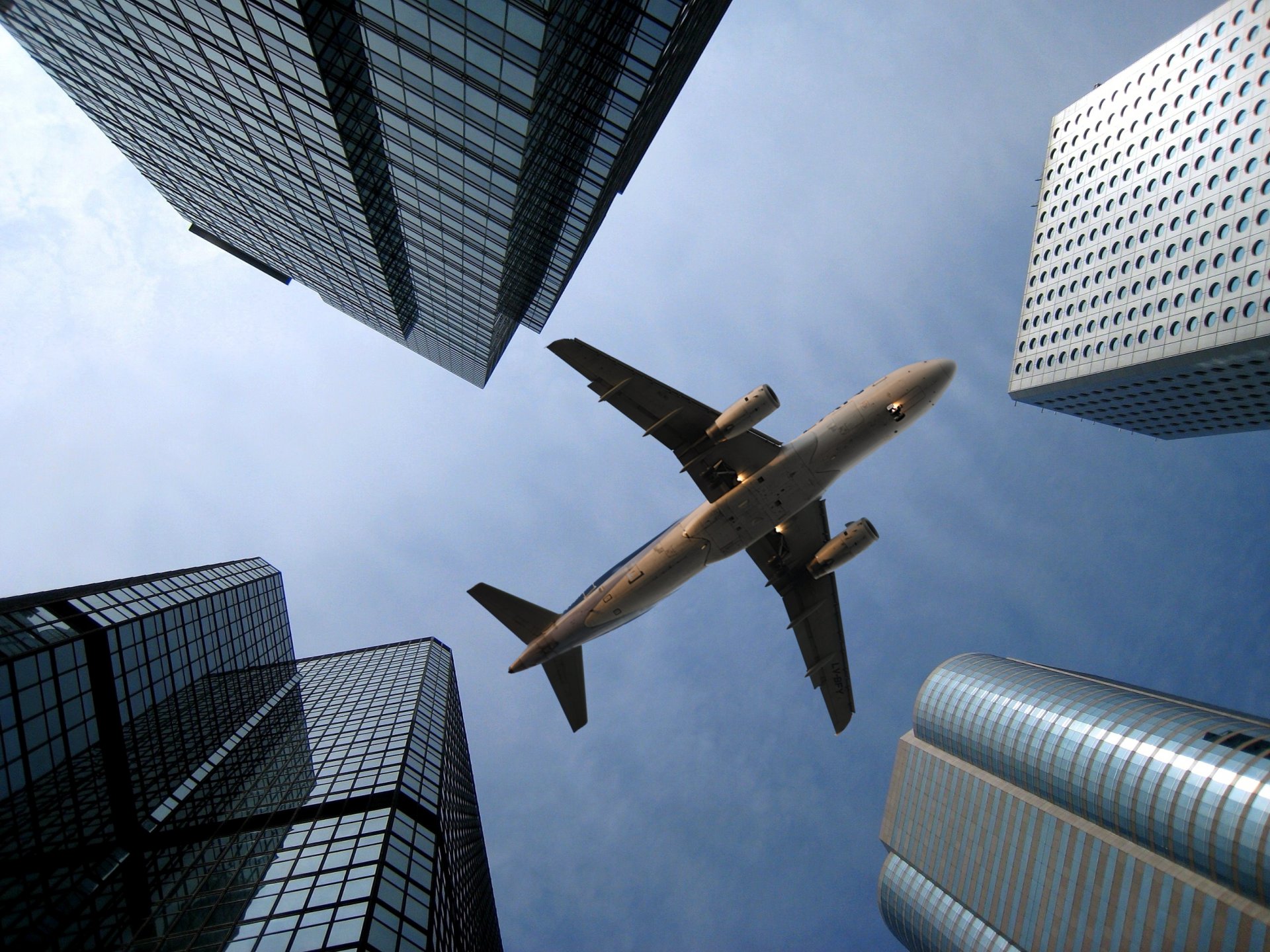 lan airlines airbus a320 hong kong airbus skyscraper town sky