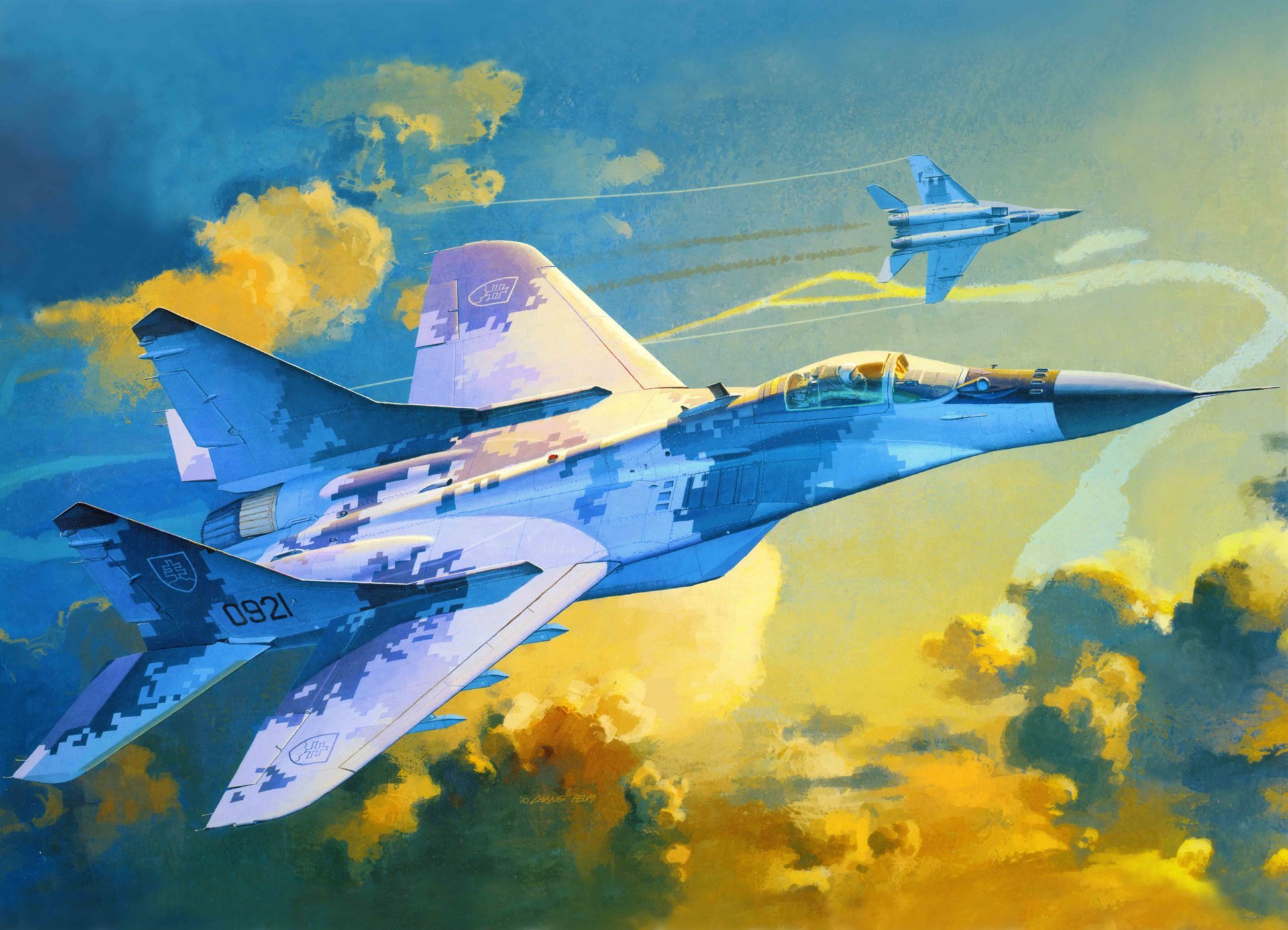 art avion mig-29a fulcrum point prop soviétique russe polyvalent chasseur développé en okb mig