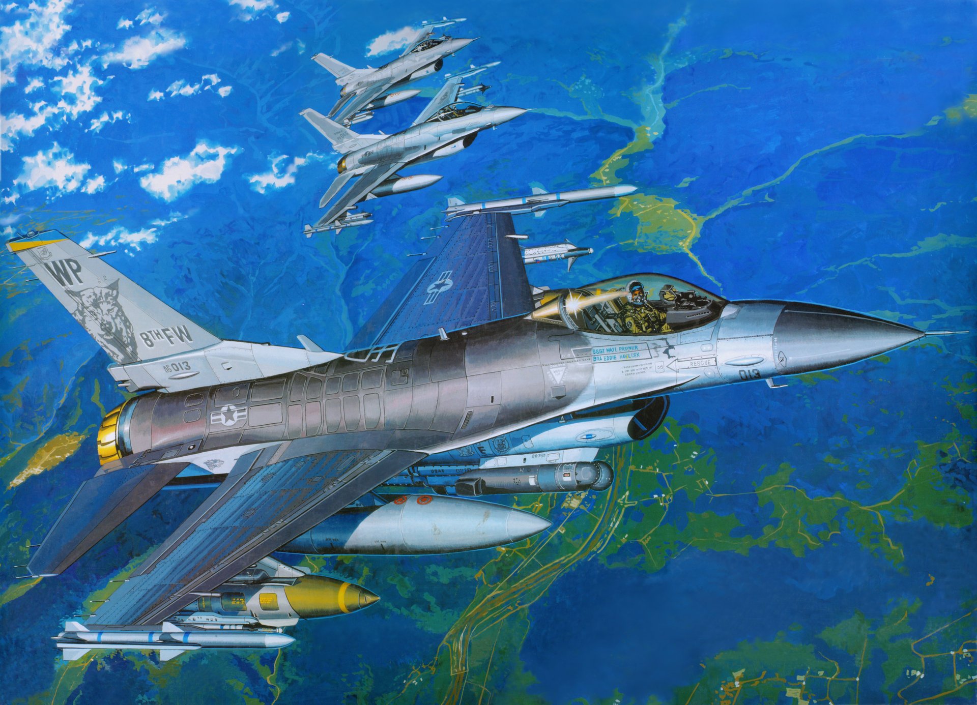 f-16 f-16 caccia aereo aviazione air force art