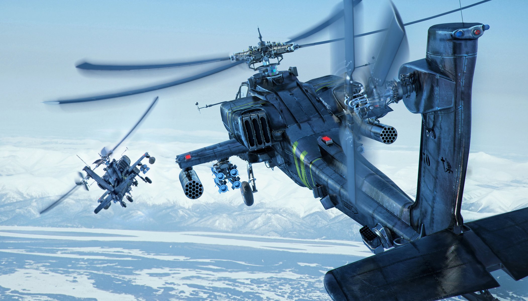 cielo boeing ah-64d apache arco attacco combattimento elicotteri terra montagna neve