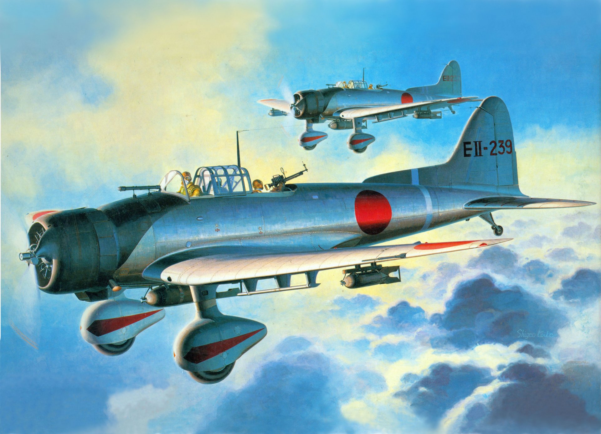 art ciel d3-a1 val pont piqué bombardiers monomoteur tout en métal porteurs libres monoplans raid sur pearl harbor 7 septembre 1941 dessin