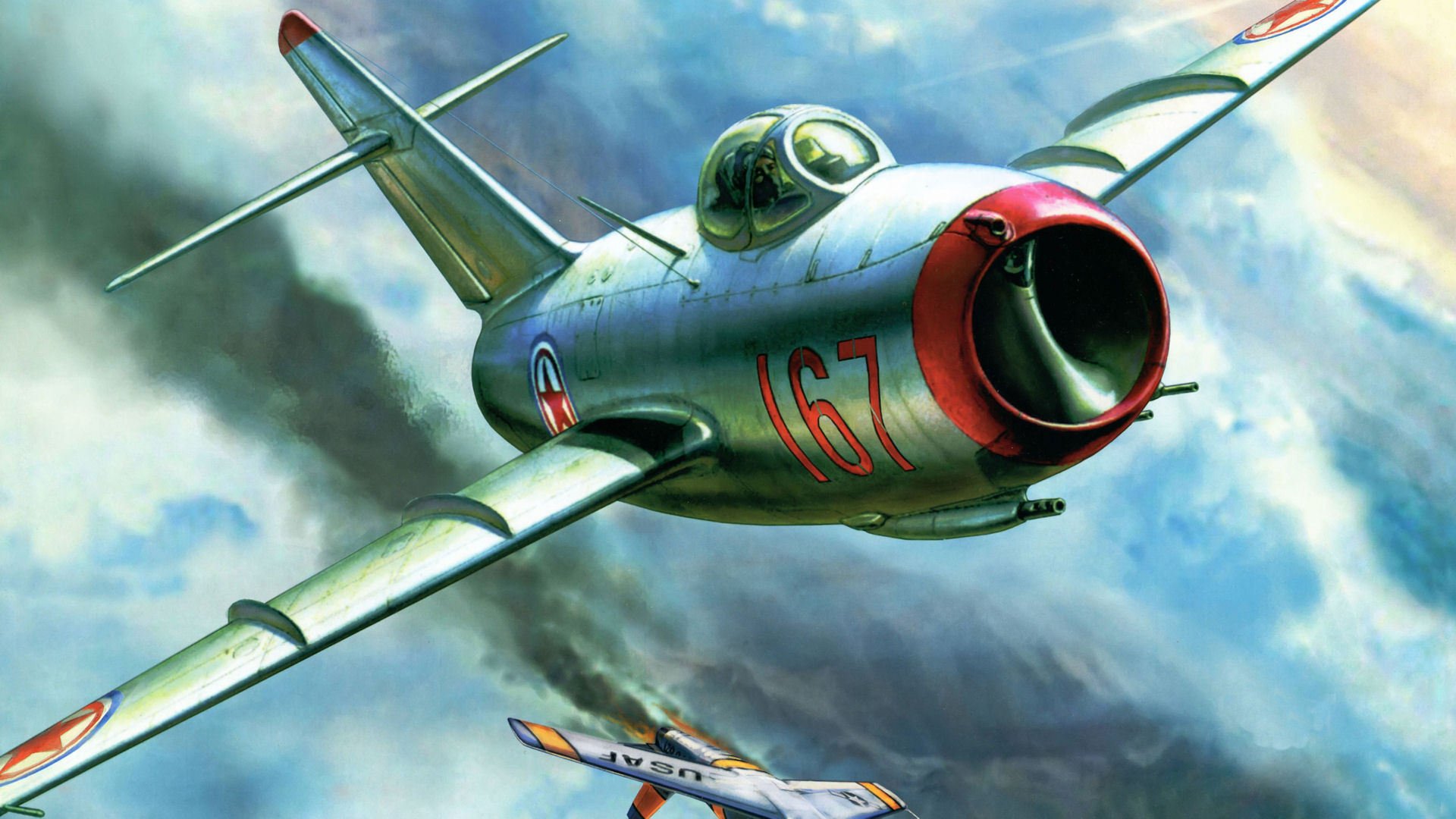 sutyagin nikolai vasilyevich mig-15 fagot okb mikoyan y gurevich luchador dibujo