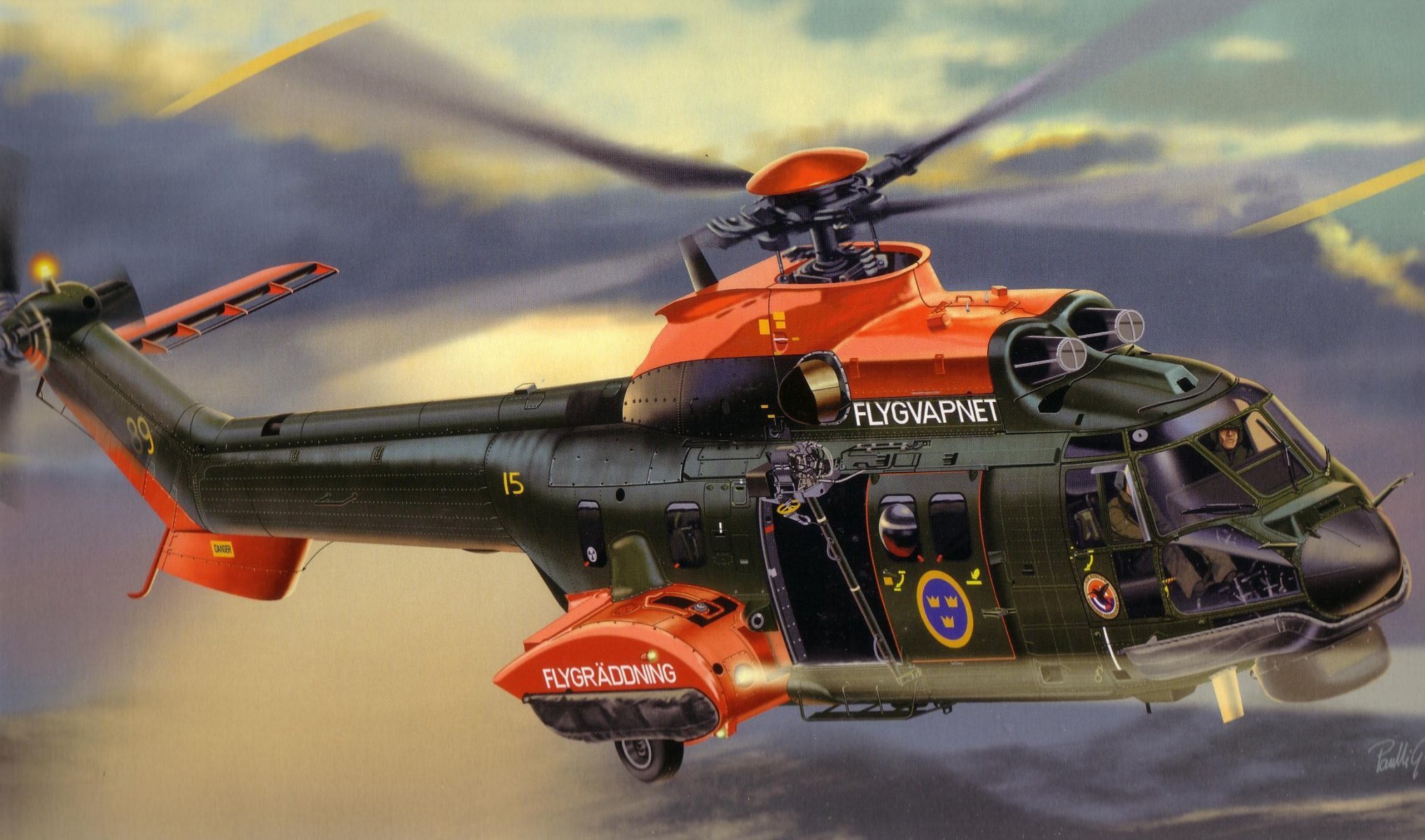 art sky eurocopter as 532 multipurpose . medium helicopter single screw circuits with two turboshaft engine steering screw tricycle chassis developed by consortium to beginning 1990 s military variant as 332 super puma received about