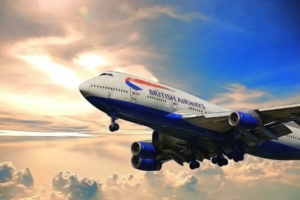 Boeing von british airways landet