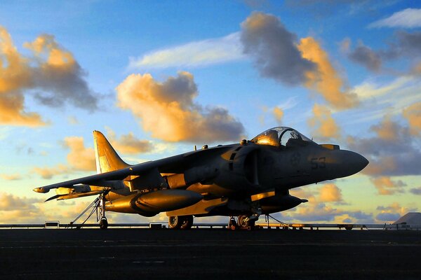 A fighter plane at an airfield in the UK